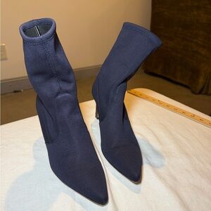 Stuart Weitzman Navy Heeled Boots